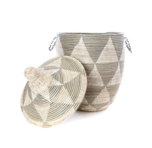 Load image into Gallery viewer, Silver Diamond Storage Basket, Fair Trade Eco-Friendly Decoration For Home Lovers