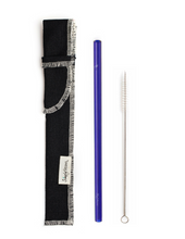Load image into Gallery viewer, Single Classic Straw and Brush Set with a Sleeve (lots of colors) - Give Back Goods