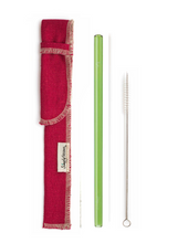 Load image into Gallery viewer, Single Classic Straw and Brush Set with a Sleeve (lots of colors) - Give Back Goods