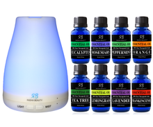 Load image into Gallery viewer, Aromatherapy Set Aromatherapy Diffuser Ultimate Bundle Gift Set with 8 x 100% Pure Essential Oils For Home Lovers