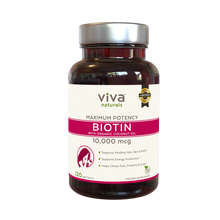 Load image into Gallery viewer, Viva Naturals Biotin 5000 mcg front