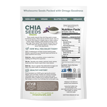 Load image into Gallery viewer, Viva Naturals Chia Seeds 2 lb back