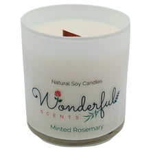 Load image into Gallery viewer, Wonderful Scents 11 oz Tumbler Candle Wood Wick Minted Rosemary