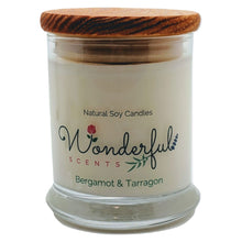 Load image into Gallery viewer, Wonderful Scents 12 oz Wood Wick Scented Candle Bergamot and Tarragon