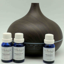 Load image into Gallery viewer, Wonderful_Scents_300ml_Dark_Wood_Essential_Oil_Diffuser_Study_Combo_Gift_Set