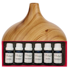 Load image into Gallery viewer, Wonderful_Scents_300ml_Light_Wood_Essential_Oil_Diffuser_With_White_Label_Oil_Gift_Box