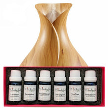 Load image into Gallery viewer, Wonderful Scents 400 ml Light Wood Diffuser and White Label Essential Oil Box Set Gift