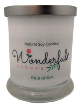 Load image into Gallery viewer, Wonderful Scents Opaque Status Jar Soy Candle Relaxation Scented.jpg