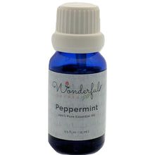 Load image into Gallery viewer, Wonderful Scents Peppermint Essential Oil 15 ml Bottle