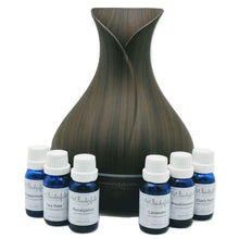 Load image into Gallery viewer, f Wonderful_Scents_Dark_Wood_Vase_Diffuser_Essential_Oil_Combo_Gift_Set