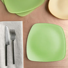 Load image into Gallery viewer, Set of 4 Recycled SeaGlass Form Plates-9" - Made in USA - Lead and Cadmium Free - Give Back Goods