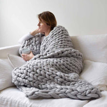 Load image into Gallery viewer, Handmade Warm Soft Chunky Knit Blanket For Home Lovers