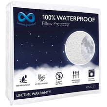 Load image into Gallery viewer, Everlasting Comfort Hypoallergenic Waterproof Pillow Protectors King 2-Pack