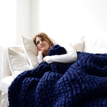 Load image into Gallery viewer, Handmade Warm Soft Chunky Knit Blanket For Home Lovers