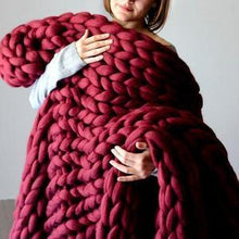 Load image into Gallery viewer, Handmade Warm Soft Chunky Knit Blanket For Home Lovers