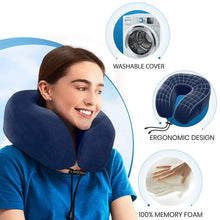 Load image into Gallery viewer, Everlasting Comfort Memory Foam Airplane Travel Pillow Kit