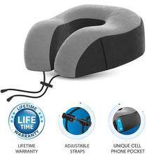 Load image into Gallery viewer, Everlasting Comfort Memory Foam Airplane Travel Pillow Kit