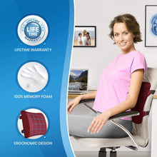 Load image into Gallery viewer, Everlasting Comfort Memory Foam Back Cushion Lumbar Support Pillow