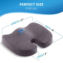 Load image into Gallery viewer, Everlasting Comfort Memory Foam Coccyx Seat Cushion for Office Chair
