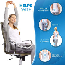 Load image into Gallery viewer, Everlasting Comfort Memory Foam Coccyx Seat Cushion for Office Chair