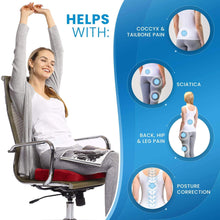Load image into Gallery viewer, Everlasting Comfort Memory Foam Coccyx Seat Cushion for Office Chair