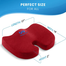 Load image into Gallery viewer, Everlasting Comfort Memory Foam Coccyx Seat Cushion for Office Chair