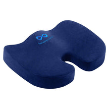 Load image into Gallery viewer, Everlasting Comfort Memory Foam Coccyx Seat Cushion for Office Chair Navy Blue