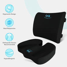 Load image into Gallery viewer, Everlasting Comfort Memory Foam Seat And Back Cushion
