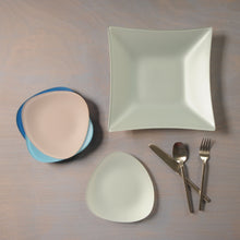 Load image into Gallery viewer, Set of 4 Recycled 7" SeaGlass Triangle plates, USA Made, Lead & Cadmium Free - Give Back Goods