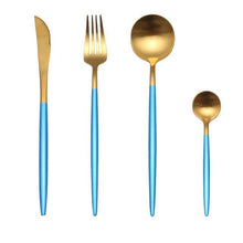 Load image into Gallery viewer, Luxury Stainless Steel 24-Piece Gold Silver Flatware Set Beauty For Home Decorations