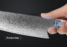 Load image into Gallery viewer, Nakiri Chef Damascus Steel Knife with 67 Layers and Unique Handle Beauty And Health For Cookers