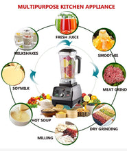 Load image into Gallery viewer, BPA Free Commercial Grade Heavy Duty Blender Timer Automatic Crusher 2200W Beauty And Health For Cookers
