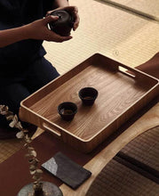 Load image into Gallery viewer, Japanese Wooden Coffee Table Serving Tray With Handles Houseware For Home Lovers