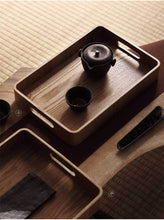 Load image into Gallery viewer, Japanese Wooden Coffee Table Serving Tray With Handles Houseware For Home Lovers