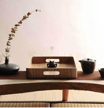 Load image into Gallery viewer, Japanese Wooden Coffee Table Serving Tray With Handles Houseware For Home Lovers