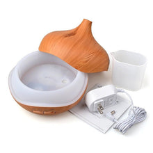 Load image into Gallery viewer, What is in the box for the 300 ml Light Wood Grain Ultrasonic Aroma Essential Oil Diffuser