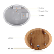 Load image into Gallery viewer, Features of 350 ml Essential Oil Diffuser With Cool Mist & Color LED Light Wood