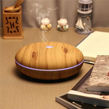 Load image into Gallery viewer, Table Top Diffusing 350 ml Essential Oil Diffuser With Cool Mist & Color LED Light Wood