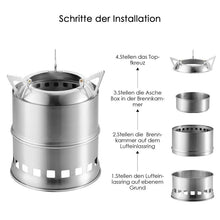 Load image into Gallery viewer, Portable Stainless Steel Camping Stove Burner For Cookers