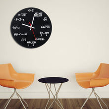 Load image into Gallery viewer, Matte Black Math Equations Wall Clock Beauty For Home Decorations