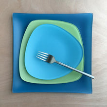 Load image into Gallery viewer, Set of 3- Recycled SeaGlass Place Setting- River Collection- Made in the USA- Lead and Cadmium Free - Give Back Goods