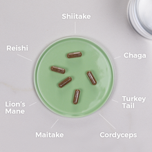 Load image into Gallery viewer, Multi Mushroom Capsules Made With Organic Mushrooms Powered By Fermentation, Infused With Essential Oils, Boosts the Body’s Immune Defense