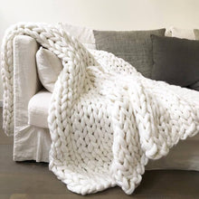 Load image into Gallery viewer, Handmade Warm Soft Chunky Knit Blanket For Home Lovers