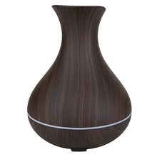 Load image into Gallery viewer, 400ml Dark Wood Grain Vase Style Essential Oil Diffuser