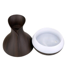 Load image into Gallery viewer, 400ml Dark Wood Grain Vase Style Essential Oil Diffuser