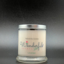 Load image into Gallery viewer, 12.5 oz Lavender Soy Wax Status Jar Tin Lid
