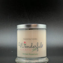 Load image into Gallery viewer, 12.5 oz Minted Rosemary Soy Wax Status Jar Tin Lid
