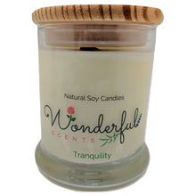 Load image into Gallery viewer, 12oz Scented Status Jar Candle Tranquility Wood Wick With Wood Lid
