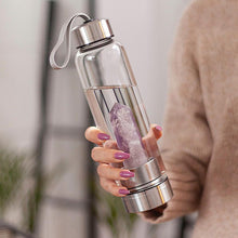 Load image into Gallery viewer, Natural Crystal Quartz Infused Water Bottle 500ML Beauty For Cooker
