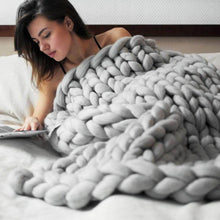 Load image into Gallery viewer, Handmade Warm Soft Chunky Knit Blanket For Home Lovers
